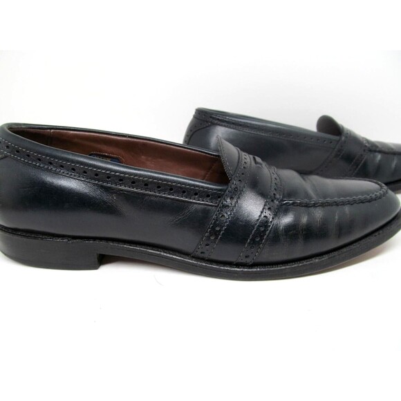 Allen Edmonds Harvard 1239 Mens Black Leather Full Strap Loafers Size US 11 B - Picture 7 of 15